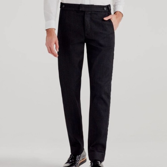 NWT 7 For All Mankind Grosgrain Stripe Slim Trouser Jean Size 34 - Picture 4 of 16